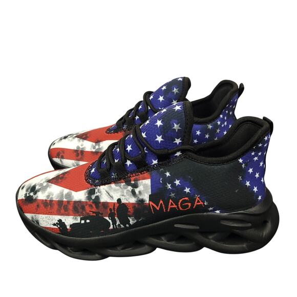 Maga American Flag Running Shoes Men's Sz US 7 (39) Military Patriotic New - Picture 5 of 10